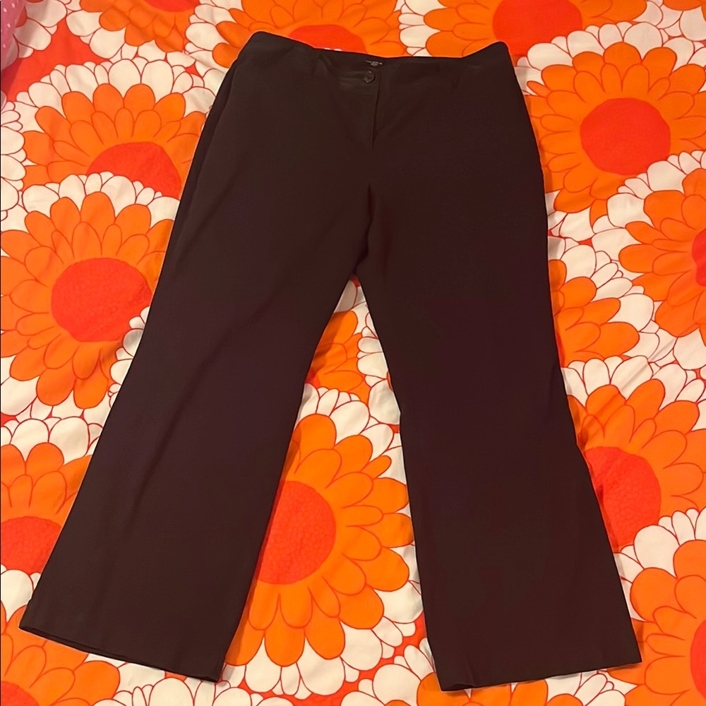Ann Taylor Black Boot Cut Flare Pants with Relaxed Fit 12P